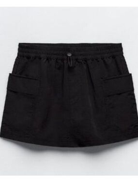 Zara Black Utility Pocket Skort